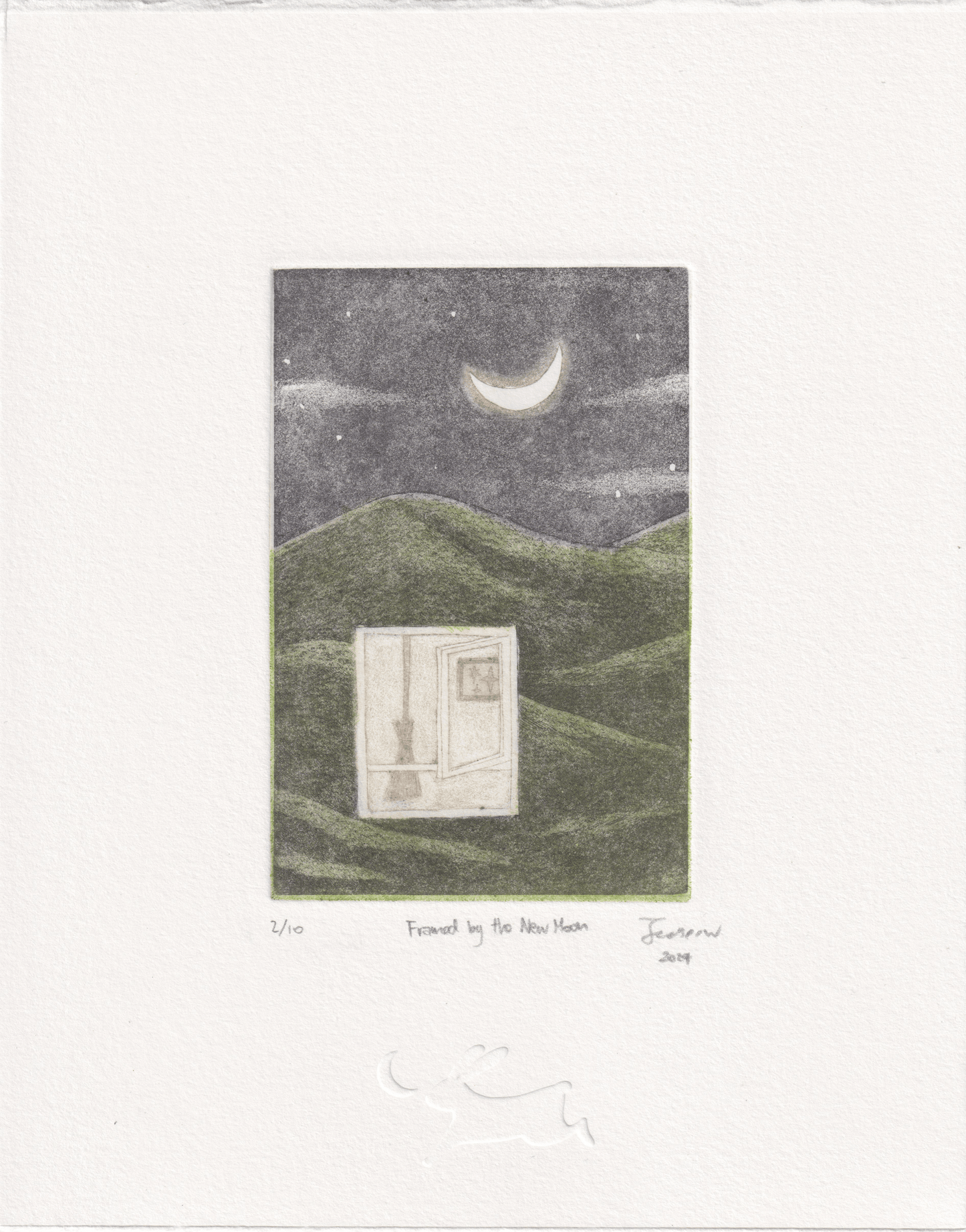 Framed by the New Moon